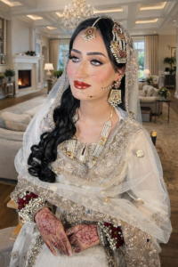 Elegant bride in opulent setting